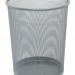 Kosz na śmieci Q-CONNECT Office Set, metalowy, 19l, srebrny