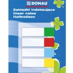 Zakładki indeksujące DONAU, PP, 12x45mm, 4x20 kart., mix kolorów