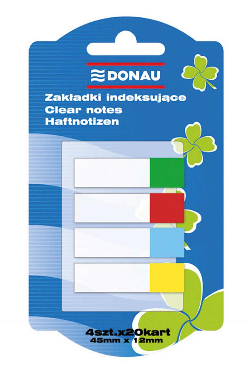 83583-13479-zakladki_indeksujace_donau_pp_12x45mm_4x20_kar-800w Zakładki indeksujące DONAU, PP, 12x45mm, 4x20 kart., mix kolorów - obrazek 1
