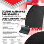 Okładki do bindowania OFFICE PRODUCTS, karton, A4, 250gsm, skóropodobne, 100szt., czarne