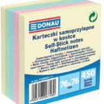 Kostka samoprzylepna DONAU, 76x76mm, 1x450 kart., mix kolorów