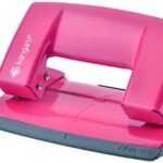 Dziurkacz KANGARO Aion-10G/S, dziurkuje do 10 kartek, metalowy, w pudełku PP, różowy