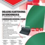 Okładki do bindowania OFFICE PRODUCTS, karton, A4, 250gsm, błyszczące, 100szt., zielone