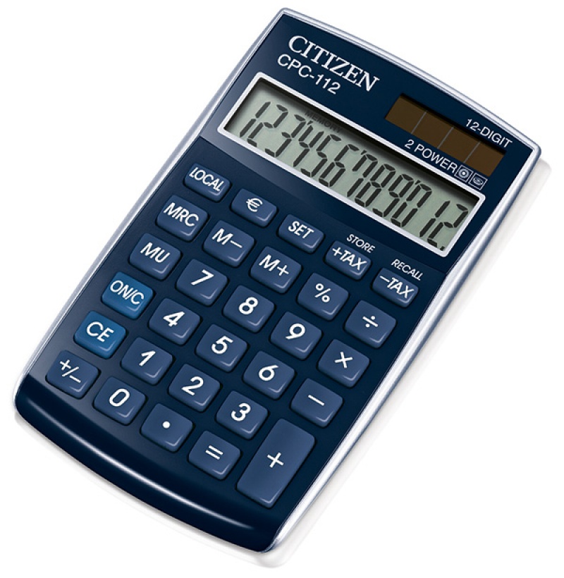 99982-63999-kalkulator_biurowy_citizen_cpc_112_blwb_12_cyf-800w Kalkulator biurowy CITIZEN CPC-112 BLWB, 12-cyfrowy, 120x72mm, niebieski - obrazek 1